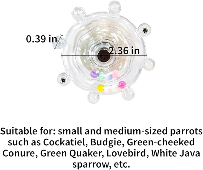 Parrot Spinner Toy, Funny Parakeet Toy Interactive Parrot Toy Bird Toy Spinning Rattle Cockatiel Toys Bird Cage Accessories for Entertainment Chewing Exercise (Yellow)