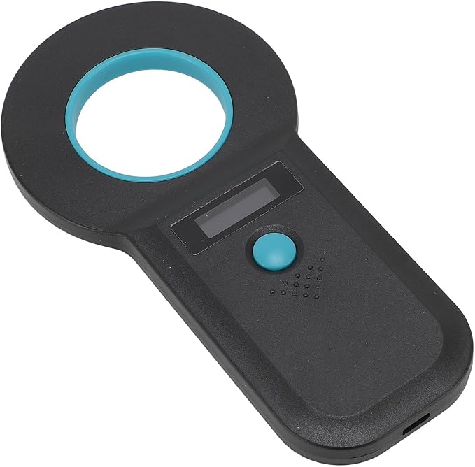 Pet Chip Scanner Animal Tag Reader USB Interface 15 Digits Microchip Recognizer for Cats Dogs 128 Data Storage Black The of Data Pet Efficient Help Reader Chip Effortlessly (Black)
