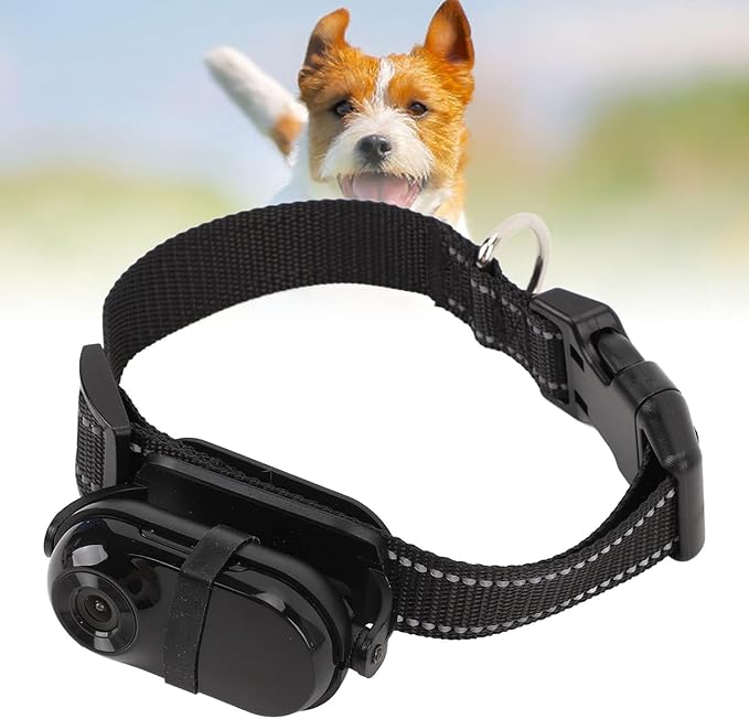 Hd 1080p Cat Camera Collar, Adjustable Wireless Pet Tracker with Memory Card, Mini Action Camera for Dogs & Cats, Video Recording & Monitoring Black 64GB
