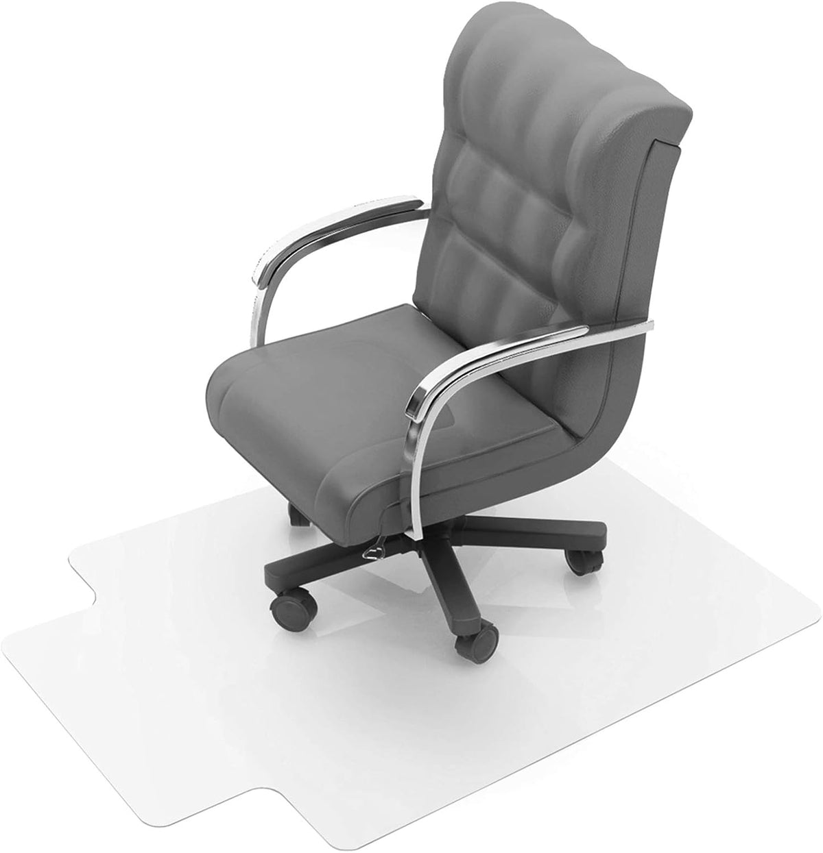 Floortex Poly Rctglr Lipped ChairMat Plush Pile Carpet48X53 (FR1113427LR)