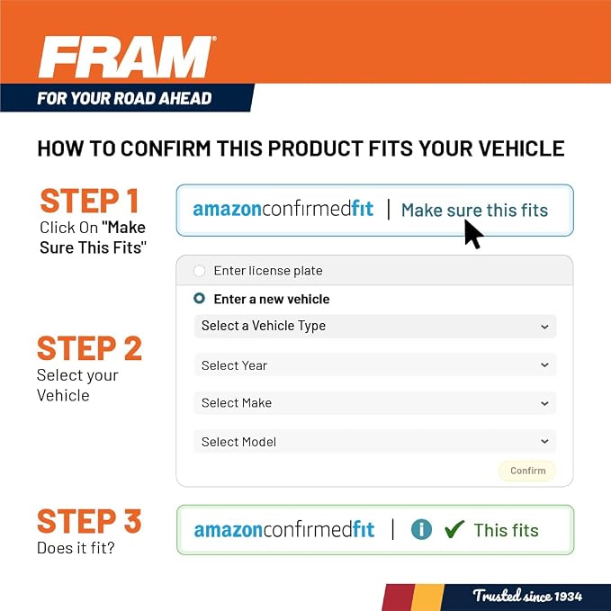 FRAM Extra Guard Rectangular Panel Engine Air Filter Replacement, Easy Install