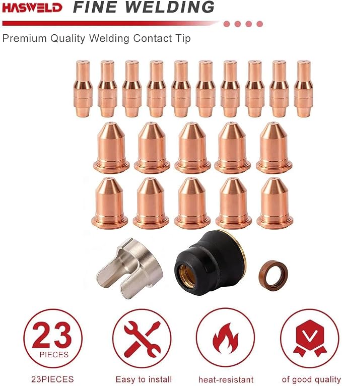 Plasma Torch Electrode 56576 Nozzle 56811 56255 45A fits Harbor Freight