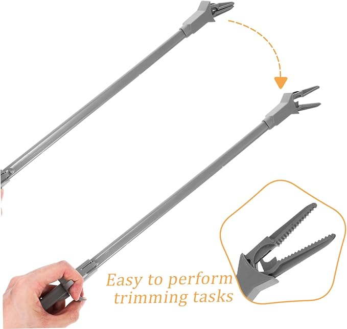 IMIKEYA Long Aquarium Tongs - 20 Inch Plastic Tweezers for Easy Plant Maintenance and Fish Feeding - Ideal Aquarium Grabber Tool for Freshwater and Saltwater Tanks