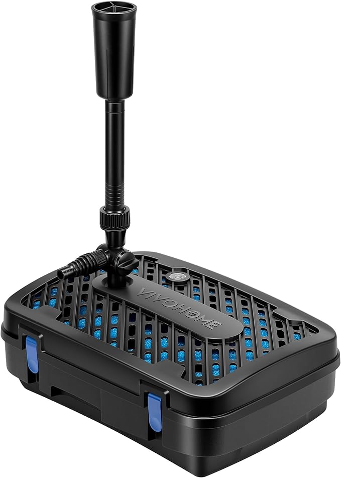 VIVOHOME All-in-One Pond Filter Fountain System Kits, 790 GPH Submersible Water