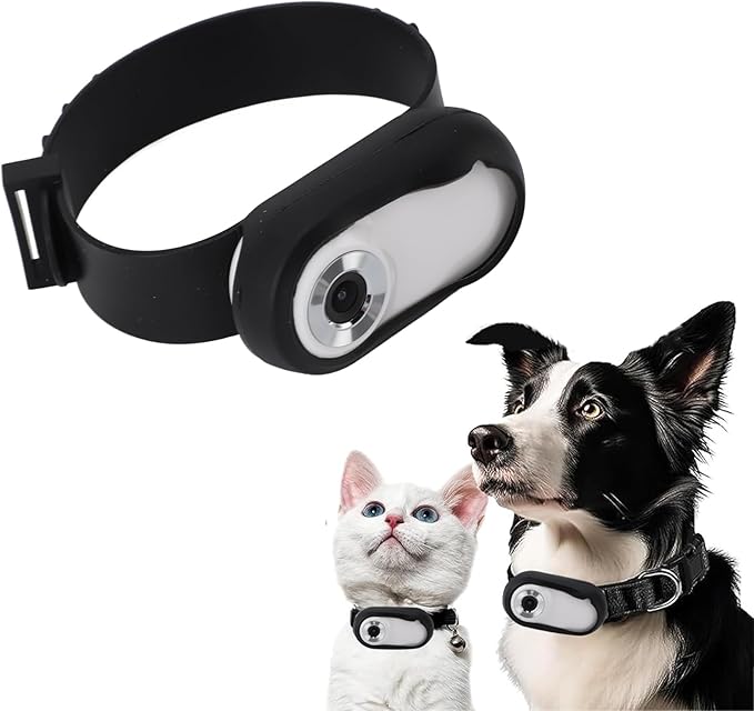 Zopsc Cat Camera Collar with Phone App, HD 1080P Mini Sport Cam with 170° Wide Angle, 0.96 Inch Body Camera for Pet Supplies/Stuff,Outdoor/Inoor