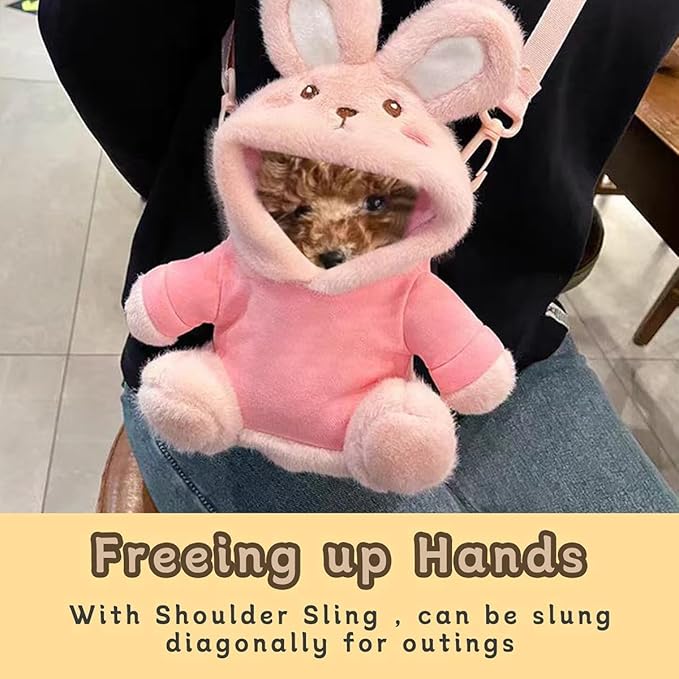 Tiny Puppy Carrier Chest Sling - Extra Small Body Carrier for Up to 3lbs Puppies Kittens, Cute Pack Pouch for Mini Yorkies Teacup Hands-Free Portable Pet Harness for Girls Boys (1lbs Small Black)