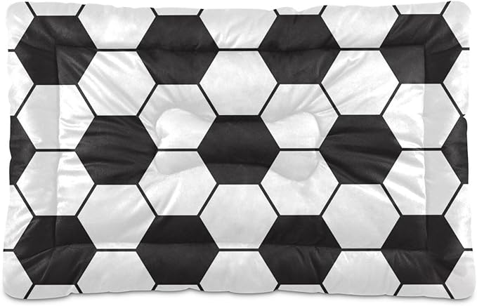 Soccer Football Pet Bed Cute Dog Bed Mat Absorbing Non Slip Pad Pet Sleeping Mat for Small, Medium, and Large Dogs Puppy Cat 24 in x 18 in