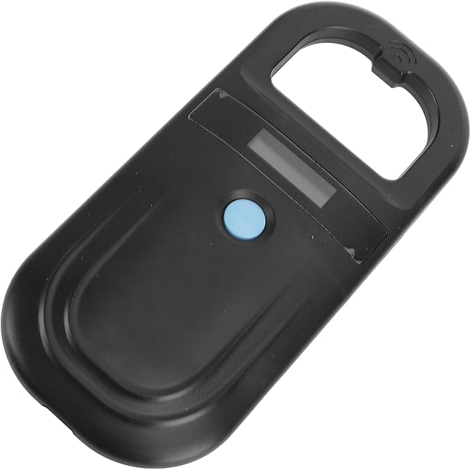 Jeffergarden Animal ID Reader, Portable Rechargeable 134.2KHz Pet Microchip Scanner with USB C and BT Transmission, for Livestock Management Pet Identification Wildlife Monitoring (Black)