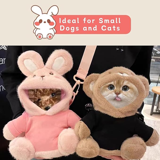 Tiny Puppy Carrier Chest Sling - Extra Small Body Carrier for Up to 3lbs Puppies Kittens, Cute Pack Pouch for Mini Yorkies Teacup Hands-Free Portable Pet Harness for Girls Boys (1lb Small Red)