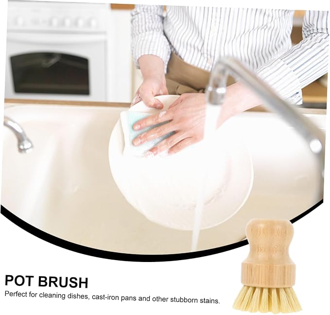 Multi-Function Pot Brush Natural Vegetable Scrubber