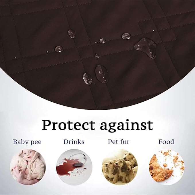 Waterproof Dog Bed Covers for Couch Protection, Water-Resistant Soft Dog Pet Blanket Anti-Slip Dog Blanket for Bed, for Furniture Bed Couch Sofa (Brown,86x82inch)
