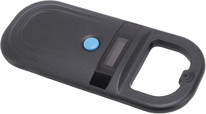 Pet Microchip Scanner, USB Interface Dual Frequency Animal Chip Scanner, Microchip Reader with Rechargeable Battery and Compact Design for Dogs, Cats, Pigs (Black)