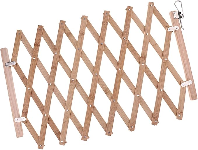 Wood Pet Expanding Swing Gate - Adjustable Dog Gate for Doorways, Hallways, Stairs - 16.14x39.37inch