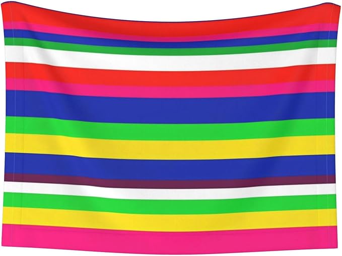 Dog and Cat Blanket in One, Novel Colorful Mexican Blanket Stripes, Double Sided Plush Throw with Raised Dot Pattern on One Side and Flat Velvet on Other for Variety