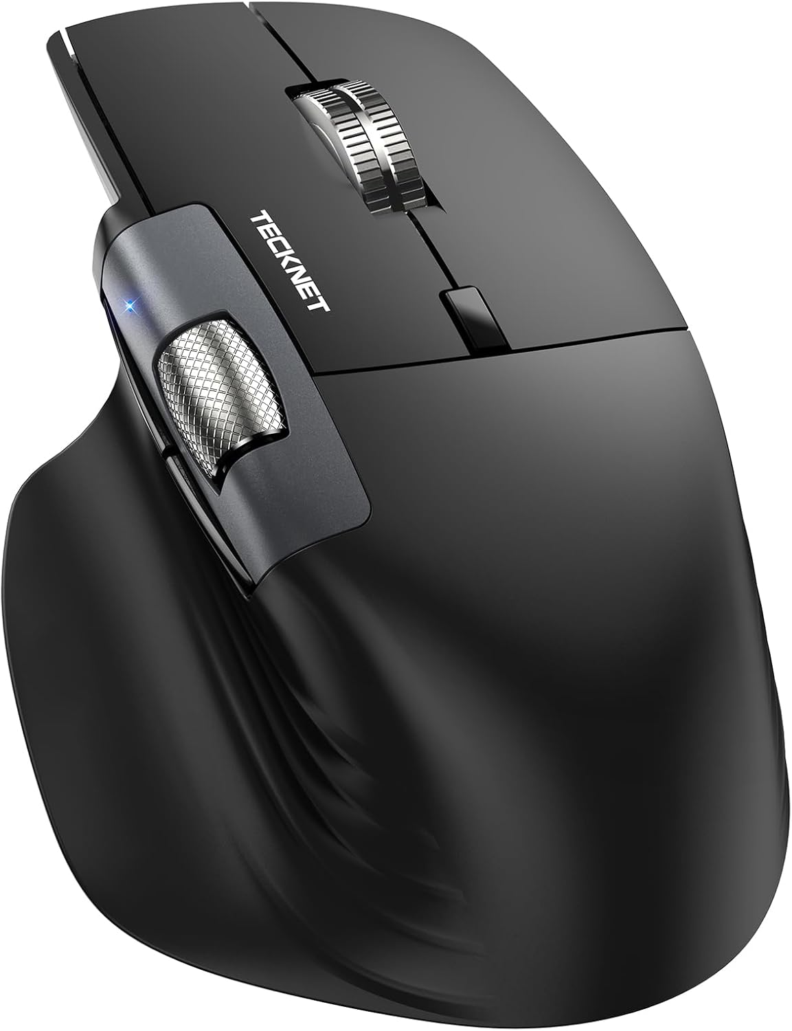 TECKNET Wireless Mouse, Ergonomic Bluetooth Mouse (BT 5.3/5.0 & 2.4G & Wired), Rechargeable Mouse with Ultra-Fast Scrolling, Side Scroll, 6-Level DPI, Quiet Clicks, Optical Mouse for Laptop Desktop