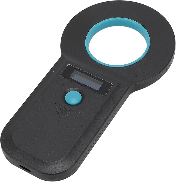 aqxreight Pet Chip Scanner Animal Tag Reader USB Interface 15 Digits Microchip Recognizer for Cats Dogs 128 Data Storage Black Your Which Microchip Efficient Reliable Obtain Can This (Black)