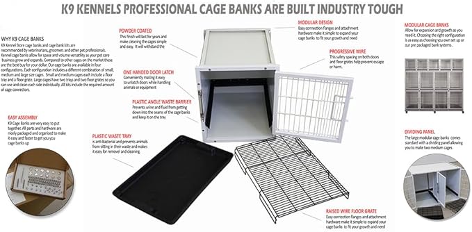 3 or 4 Unit Powdercoated Cage Bank Kit