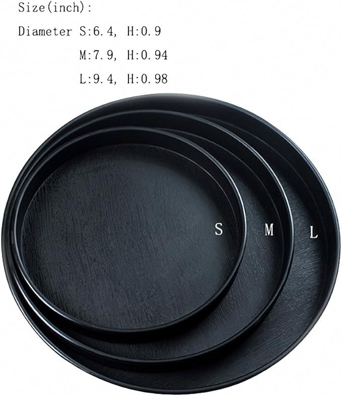 OMEM Reptile Food Bowl Water Dish,Feeding Dish, Birds Bowl (S, Black)