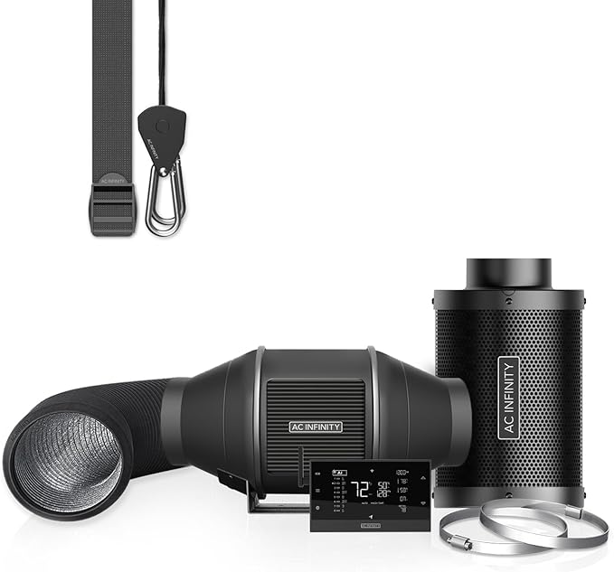AC Infinity Air Filtration PRO Kit 4”, AI Controller