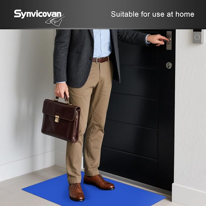 18" x 36" Blue Sticky Mat Tacky Pads Adhesive Floor Mat (5 Packs, 150 Sheets