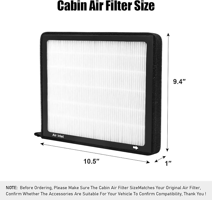 Cabin Air Filter, Snap-in/Push-in, Rectangular, Fits Chevrolet