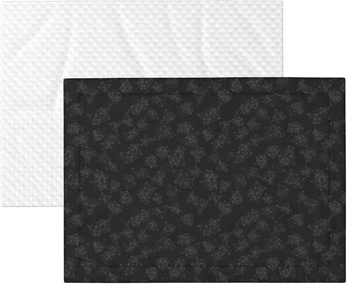 Reversible Pet Blanket for Easy Cleaning Maintenance, Black Marble Style, Double Sided Plush Dot Design Means Double Use Between Washes for Convenience