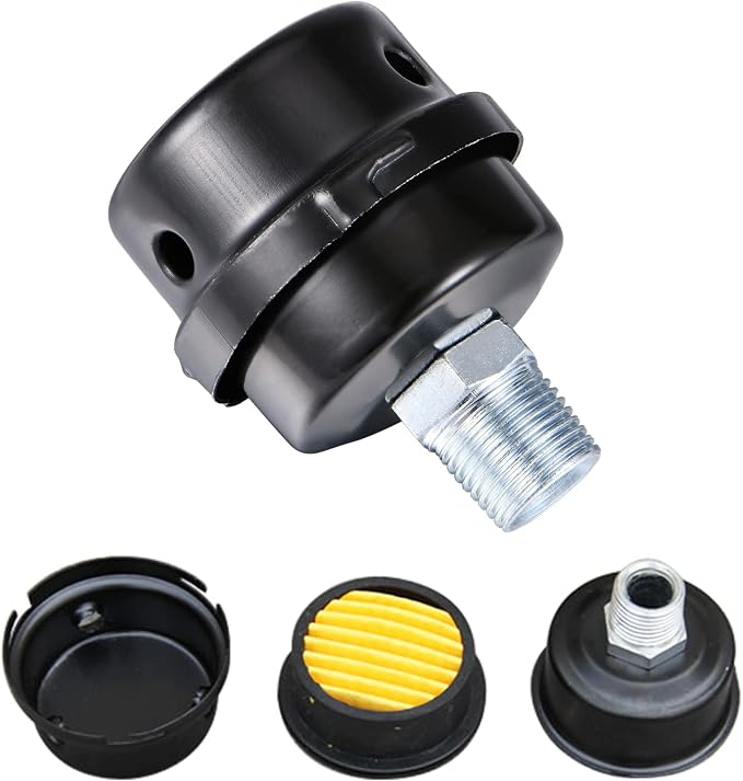 1/2" Thread Male Thread Diameter 20mm Air Compressor Silencer Filter, Thread