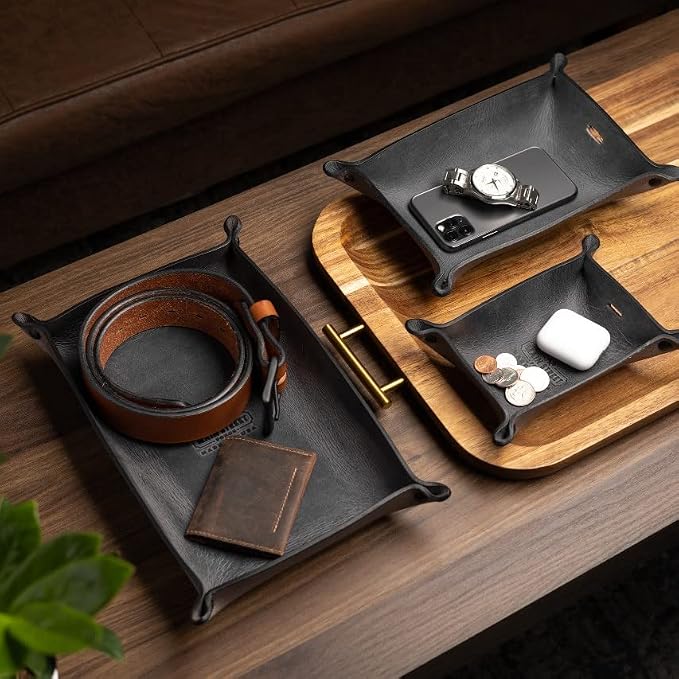 Main Street Forge Leather Valet Tray