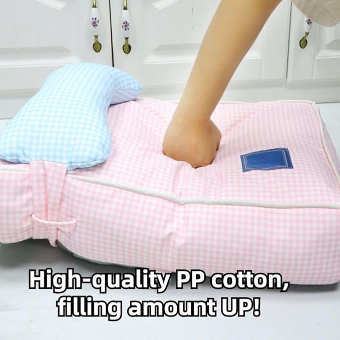 Dog Bed for Small Dogs, Dog Mattress with Pillow for Crate Kennel, Sofa Dog Bed, Super Soft Pet Bed for Medium, Small Dogs Breeds,Pet Bed Puppy Bed,Beds & Furniture (Blue,X-Large)