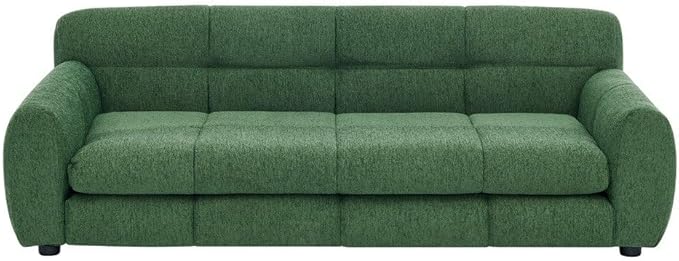 Modern Pet Sofa Bed for Large Dogs Up to 130lbs, Luxurious Living Room Dog Couch with Supportive Backrest and Armrests, Easy-to-Clean Linen Fabric Elevated Pet Furniture