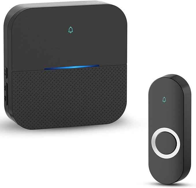 AIDA Lighted Wireless Doorbell for Home, Waterproof Battery Doorbell 1