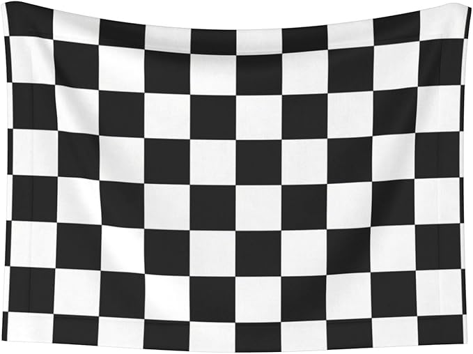 Double Sided Pet Throw for Dogs Who Shed, Checkered Race Waving Flag, Reversible Blanket with Nubby Dot Side Catches Loose Fur for Easier Furniture Cleanup