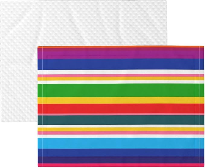 Pet Blanket for Couches and Beds, Novel Colorful Mexican Blanket Stripes, Reversible Double Sided Plush Design with Soft Bumpy Texture and Smooth Surface, Furniture Protector