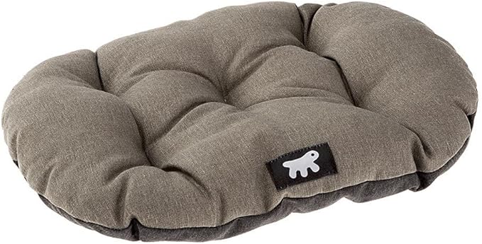 Ferplast Bed for Dogs and Cats, Cushion for Small Dogs, Cushion for Cats, Mat for Kennels and Cars – Washable – Cotton with Soft Padding, 55 x 36 cm, Brown