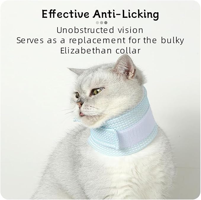Cat Neck Brace Cover - Breathable & Adjustable Elizabethan Collar for Post-Surgery Recovery Anti-Scratch Anti-Lick Protection, Cervical Cone for Small Medium Large Dogs Puppies Kittens (Medium,Pink)