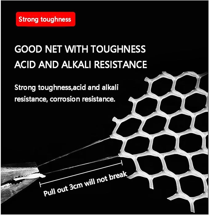 Plastic Wire Mesh Fence, Fencing Chicken Wire Fence with 1.8cm/0.7in Mesh Holes, for Pet Fencing Garden Balcony Grass Protection Farm Crafts(Size:Mesh 0.7in-3.3ft Wx33ft L,Color:White)