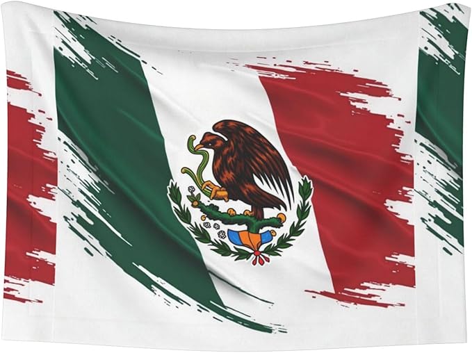 Two Sided Pet Cuddler Blanket for Anxiety Calming, Mexico Flag Cool Eagle, Reversible Plush Design with Bubble Dot Pattern Provides Familiar Surface Anywhere