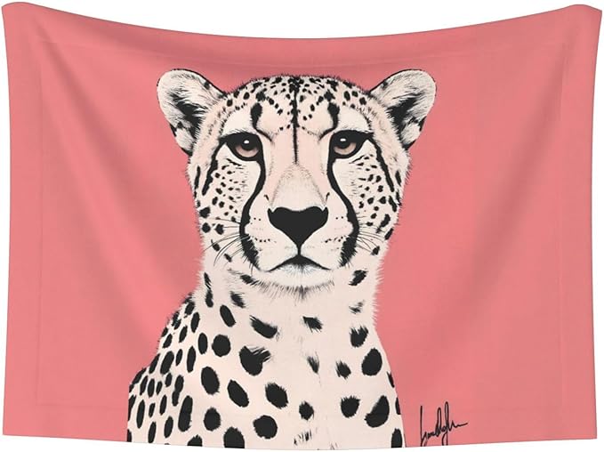 Cheetah Art Print Soft Plush Pet Blanket, Washable Dog Blanket, Cat Fleece Throw, Puppy Bed Crate Mat & Sofa Couch Protector - Large