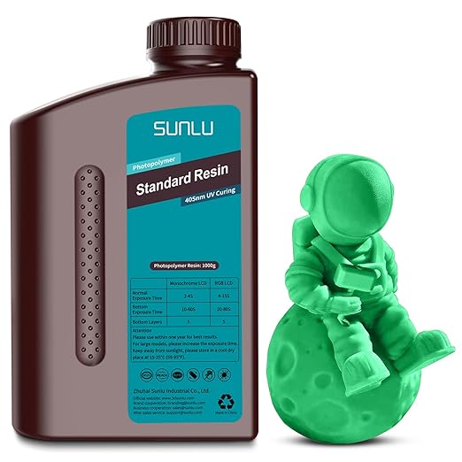 SUNLU 3D Printer Resin 1kg, Fast Curing Standard 3D Resin