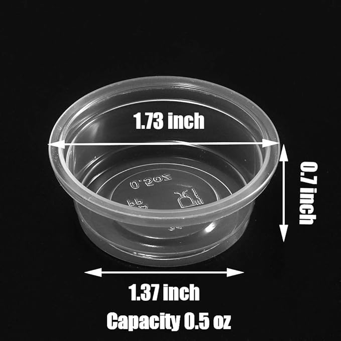 500 pcs 0.5oz Cups, Crested Gecko Food and Water Feeding Cups, Reptile Feeder Bowls, for Lizard and Other Small Pet Ledge Accessories Supplies