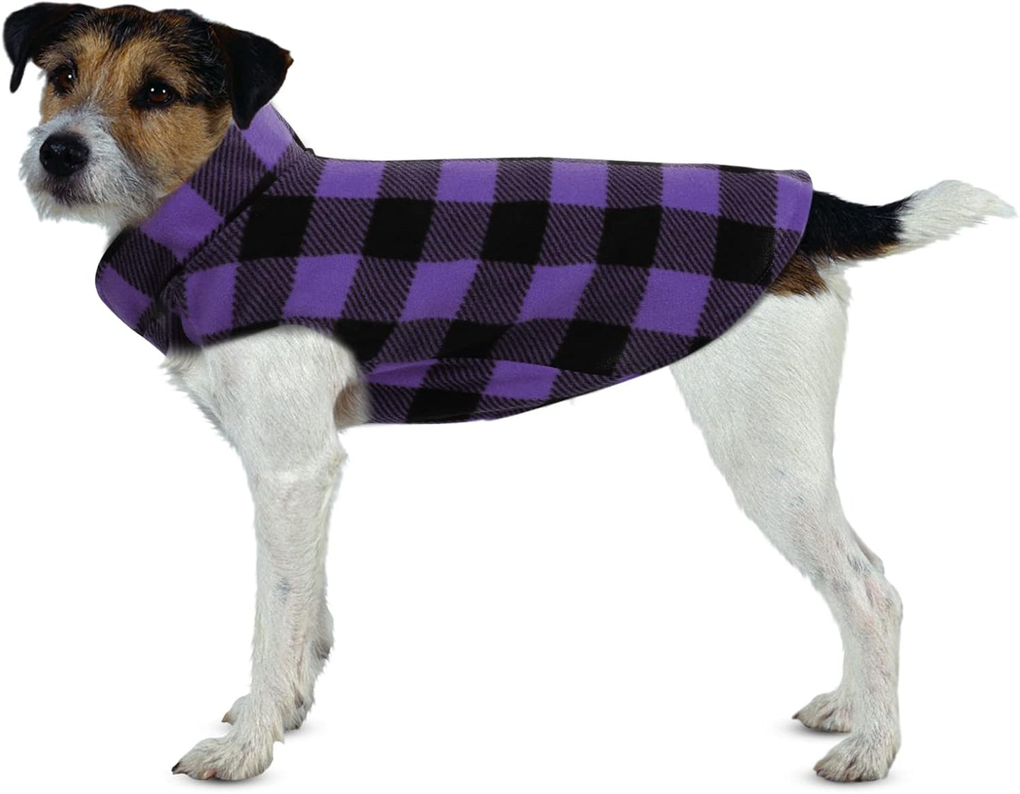 ASENKU Dog Sweater, Plaid Dog Fleece Vest, Soft Comfortable Pet Pajamas, Warm Winter Dog Shirt, Cold Weather Coat Jacket Pet Clothes for Small & Medium Dog Breeds