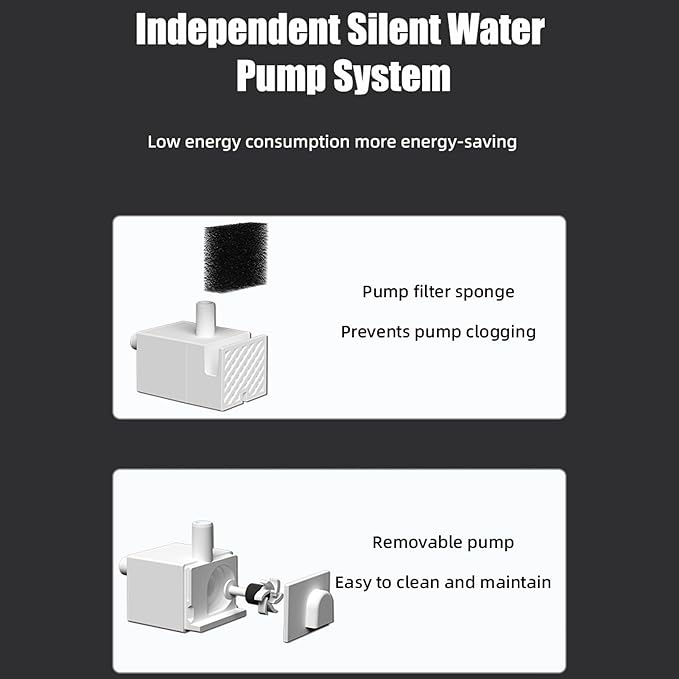 Stainless Steel Cat Water Fountain 2.6L/88oz, Automatic Wireless Pet Drinking Fountain with 4-Layer Filtration, Ultra-Quiet Rechargeable Pump & 3 Flow Modes for Cats and Dogs