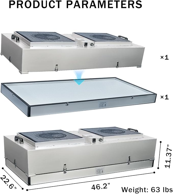 HEPA H14-Filter Laminar Flow Hood Updated FanFilter Unit（Include HEPA