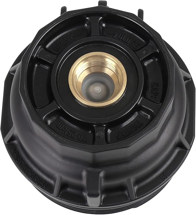 X AUTOHAUX Black Car Oil Engine Filter Housing Cap Cover Assembly 15620-36020