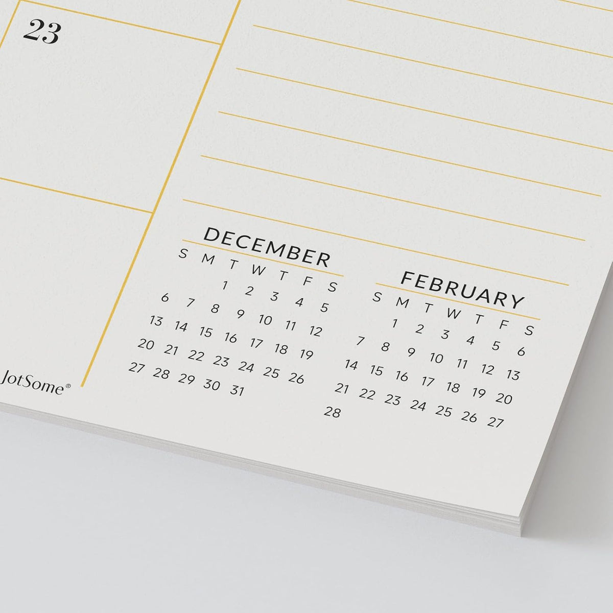 Jotsome Desk Calendar 2026-2027 with Protective Mat, Large Desk Calendar