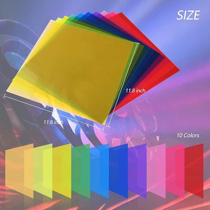 Sakolla 12 x 12 Inches Lighting Gel Filter