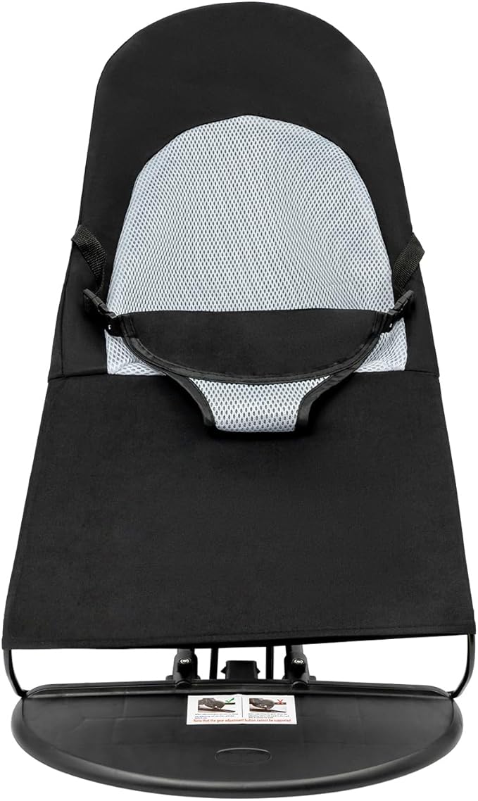 Pet Rocking Chair, 3-Level Height Adjustable Small Pet Rocker,Portable Foldable Rocker Bed for Small Dogs and Cats with Washable Cover, 33Lbs Weight Capacity, No Assembly Required (Black)