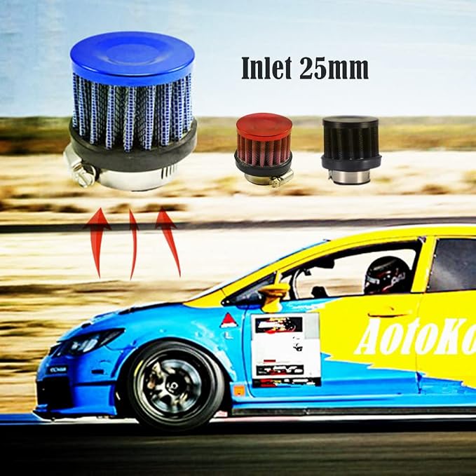 4 Pack ID I inch Air Intake Filter