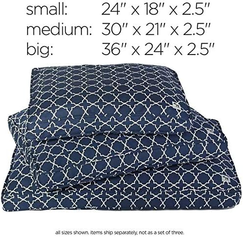 Molly Mutt Sheepy Wool-Filled Crate Pad, GOTS-Certified 100% Organic Cotton Canvas Cover with Soft 100% Natural Wool Insert, Ideal for Dog Bed or Kennel, Rocketman, 24" x 18" x 2.5"