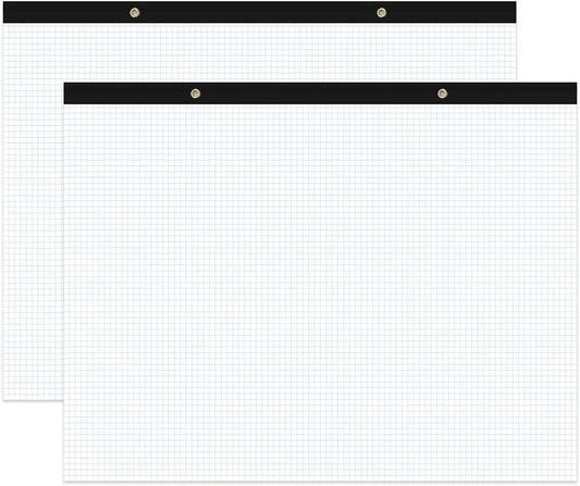 (2-Pack) Large Engineering Graph Paper Pad - 22" x 17" Grid Paper Notepad, 4"x4" Blue Grid 100 Sheets/200 Pages Paper for Engineer Architect Designer Mathematician Draftsman